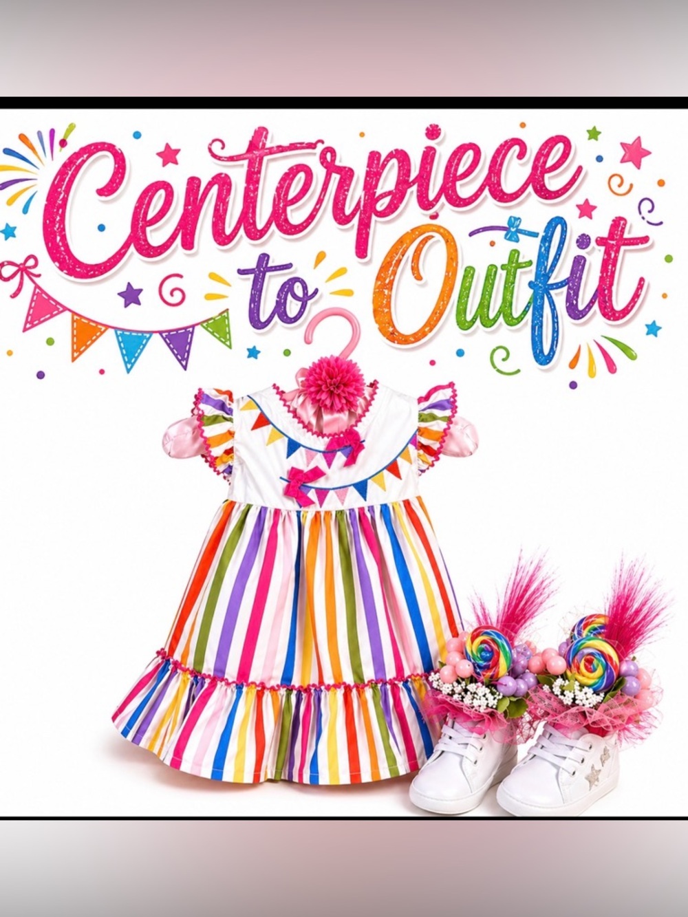 Circus~Happy Clown Centerpiece For Baby Shower, Little Girls Birthday